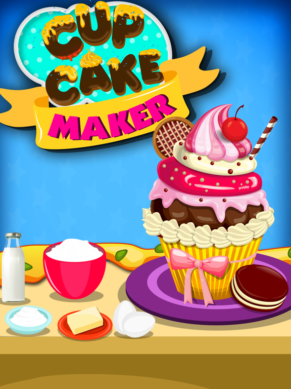 Cupcake Maker - Fun Free cooking recipe game for kids,girls,boys,teens & family iPad screenshot