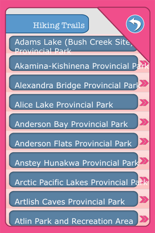 British Columbia State Campgrounds & National Parks Guide screenshot 4