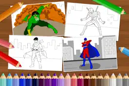 Game screenshot Superheroes - Coloring Book for Little Boys and Kids - Free Game apk