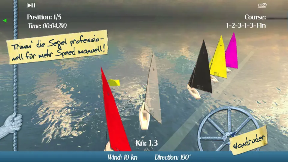 Screenshot von CleverSailing Lite - Segelboot Racing Game auf dem iPhone 2