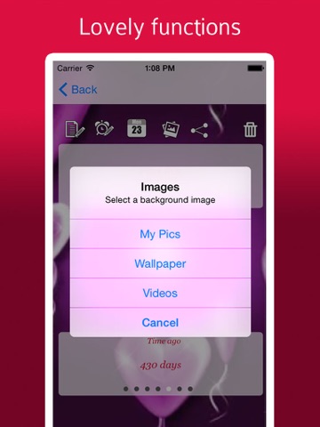 Relationship Calculator: Been Together Love Days Counter iPad screenshot 5 - Lifestyle app