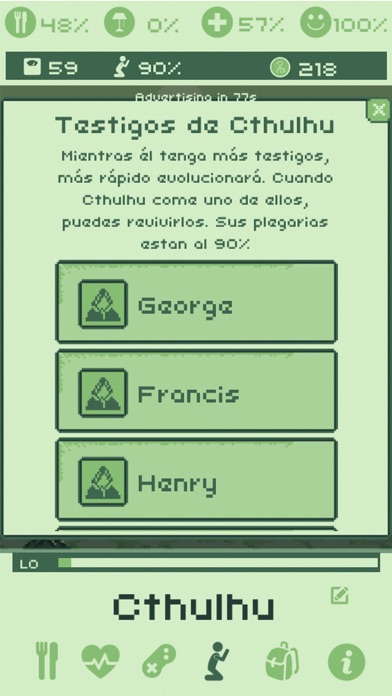 Screenshot #1 pour Cthulhu Virtual Pet