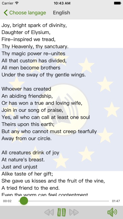 Listen Ode to Joy - Listen, read and learn the European official anthem