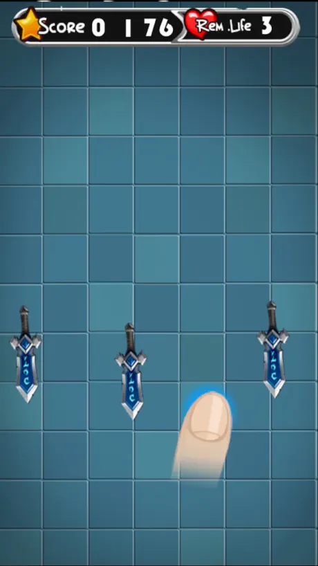 Cut Finger Splash - Watch out your hand: Quickly move your finge