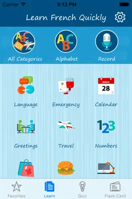 Game screenshot Learn French Quickly - Phrases, Quiz, Flash Card, Alphabet mod apk