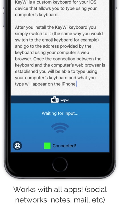 KeyWi Keyboard - Type faster on your device using your computer's keyboard