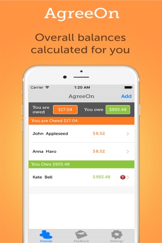 AgreeOn - The debt, rent, IOU calculator for friends screenshot 2