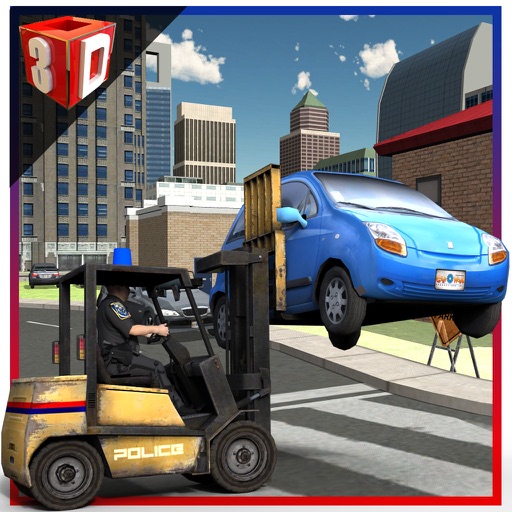 Police Car Lifter Simulator 3D – Drive cops vehicle to lift wrongly parked cars Icon