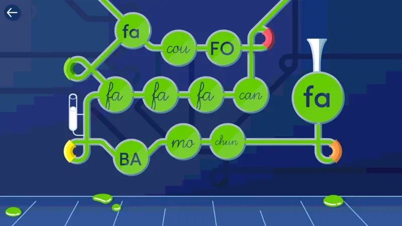 Montessori French Syllables - learn to read French words in a fun lab setting screenshot 3 of 5