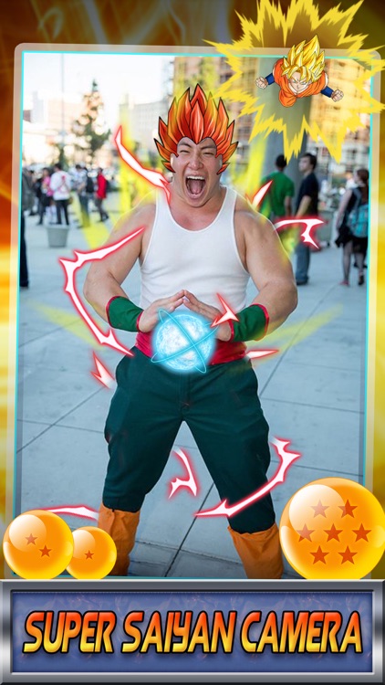 Super Saiyan Sticker Camera - Cartoon & Manga Photo Booth for Hair Goku