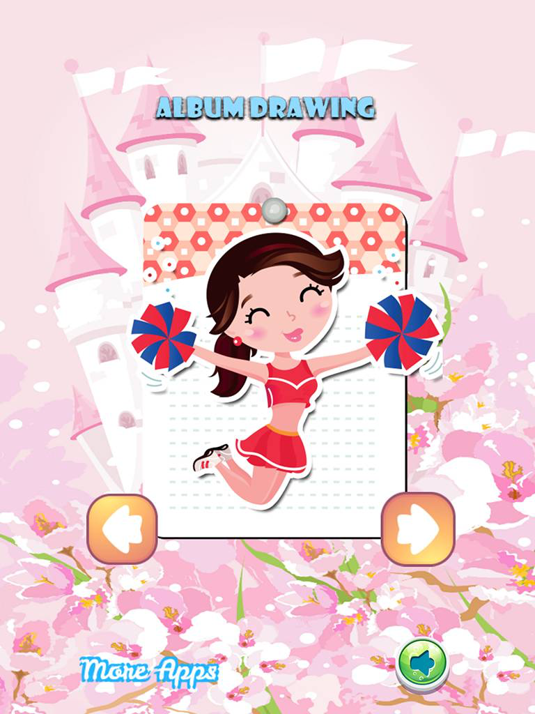 Little Girls Drawing Coloring Book - Cute Caricature Art Ideas pages for kids
