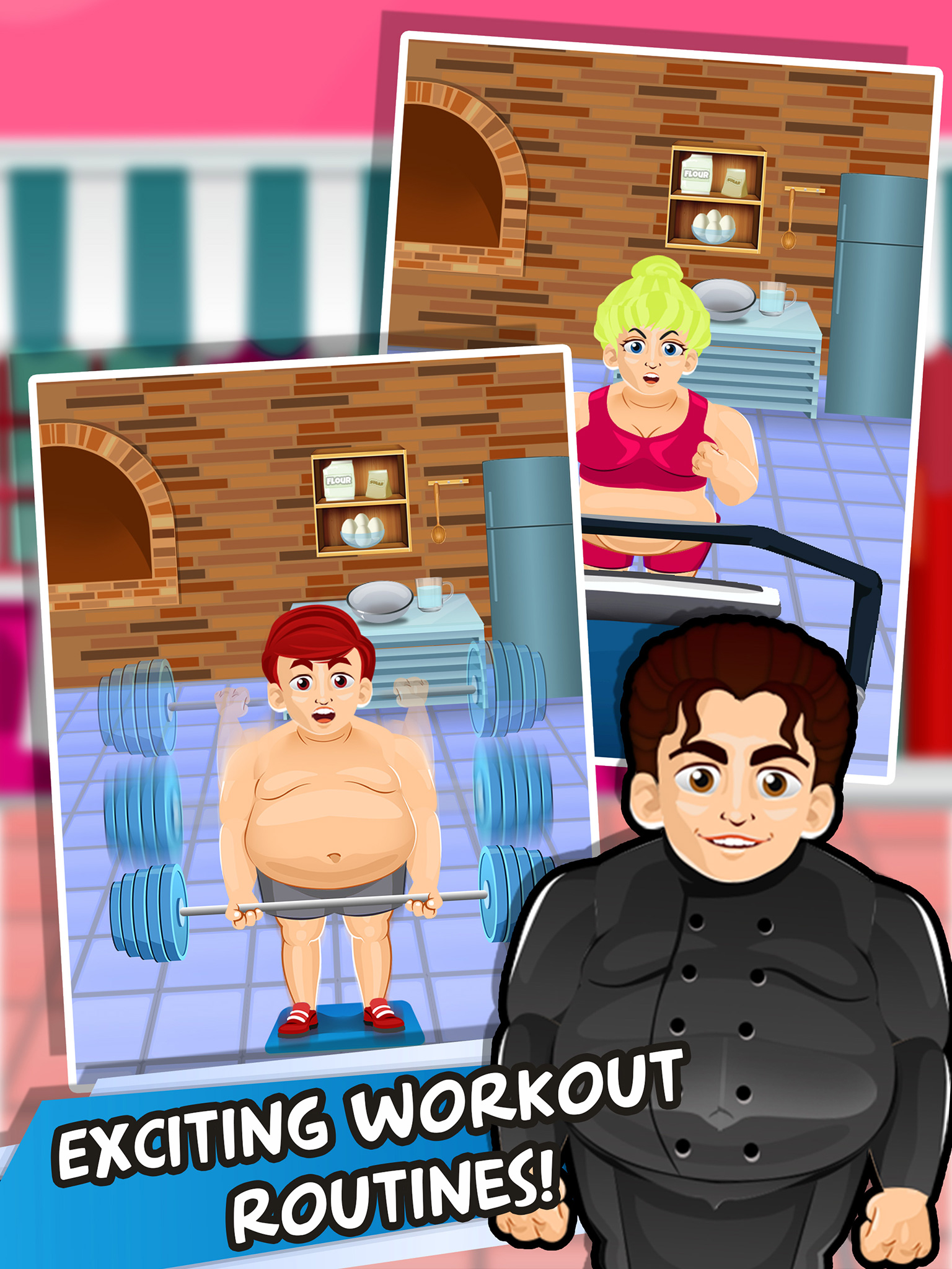 Chef Fat to Fit World Dash - cool run jump-ing & diner cooking games for kids! screenshot 5
