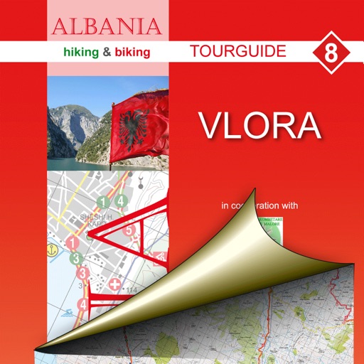 Vlora. Tourist map. icon