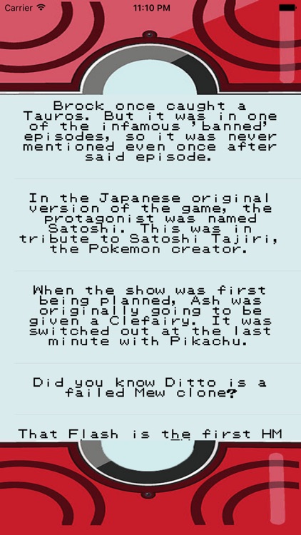 Did you know for pokemon