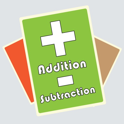 Addition and subtraction math facts flash cards for kids (0-9,0-18,0-100) icon