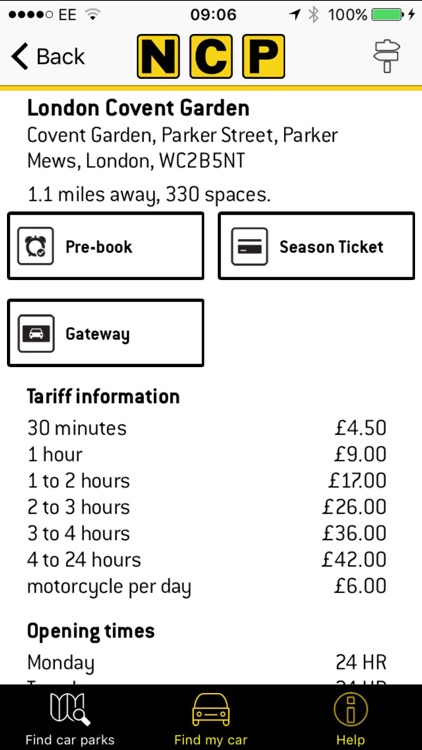 NCP Car Park Finder