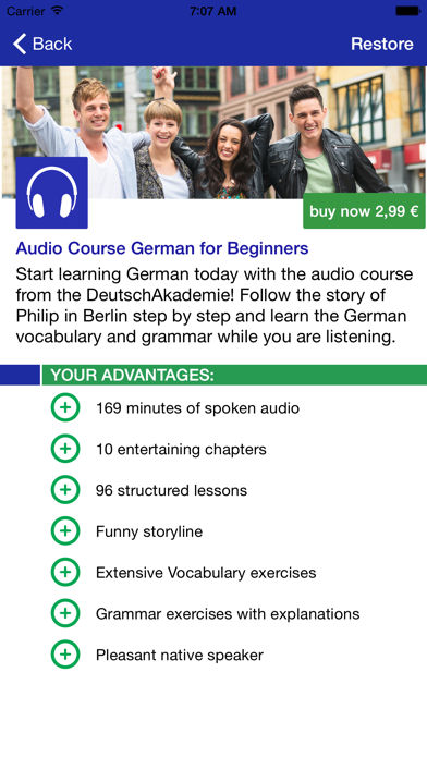 How to cancel & delete German Audio Course by DeutschAkademie from iphone & ipad 3