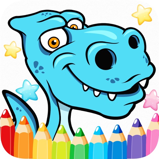 The Cute dinosaur Coloring book ( Drawing Pages ) 2 - Learning & Education Games  Free and Good For activities Kindergarten Kids App 4 iOS App