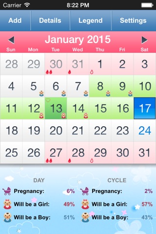 Menstrual Calendar for Men - Ovulation Calculator, Fertility & Period Tracker to Get Pregnant screenshot 2