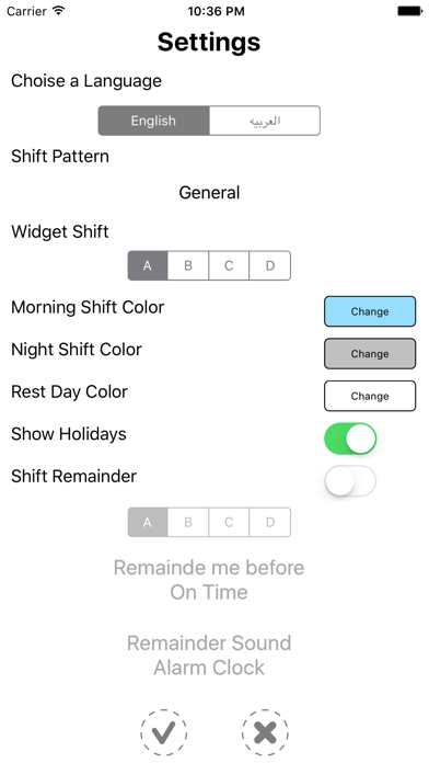 K. Shifts iPhone screenshot 5 - Utilities app