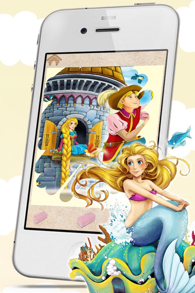 Scratch classic fairy tales – discover Cinderella, Snow White or Rapunzel in this free game for boys and girls screenshot 2
