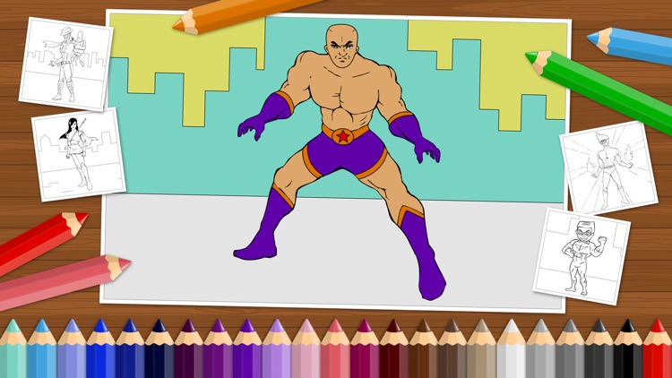 Superheroes - Coloring Book for Little Boys and Kids - Free Game screenshot-4