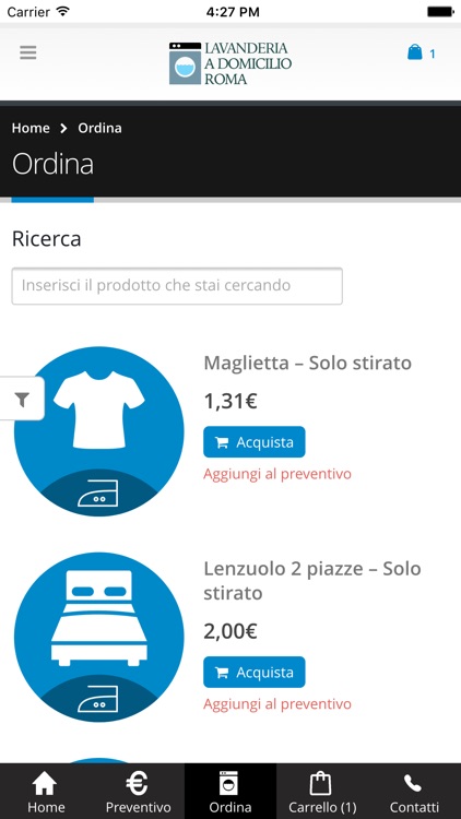 Lavanderia a domicilio Roma