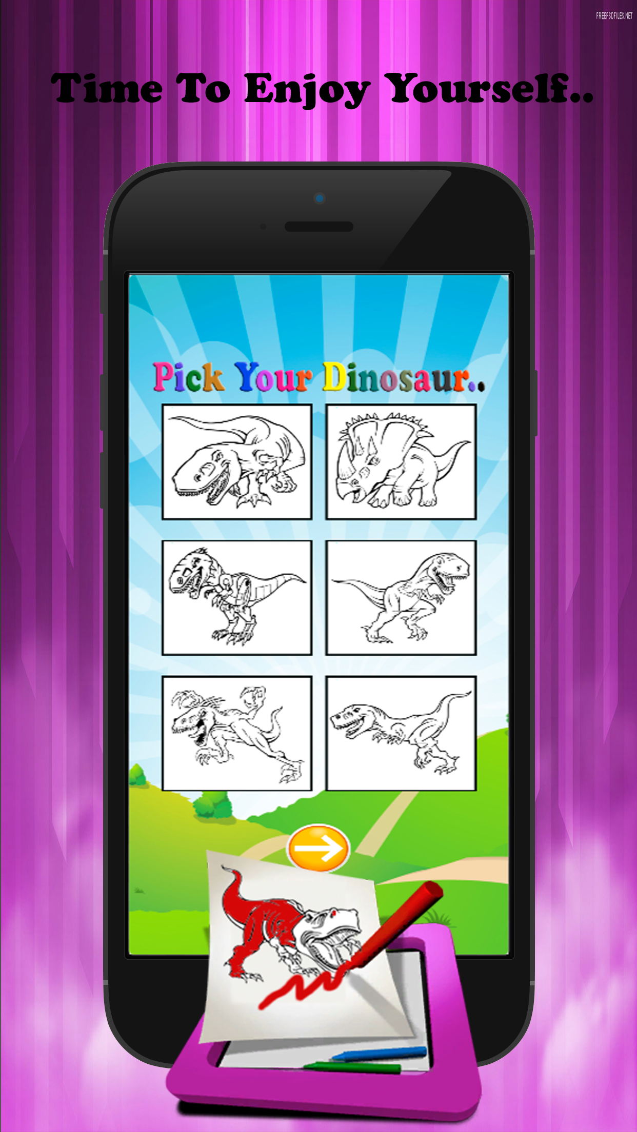 Dinosaur Paint and Coloring Book - Free Games For Kids screenshot 5