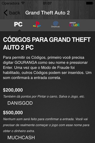 Cheats for GTA - for all Grand Theft Auto Games,GTA 5,GTA V. screenshot 3