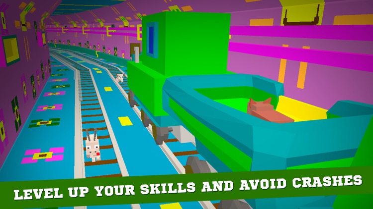 Pixel Subway Train Simulator 3D screenshot-3