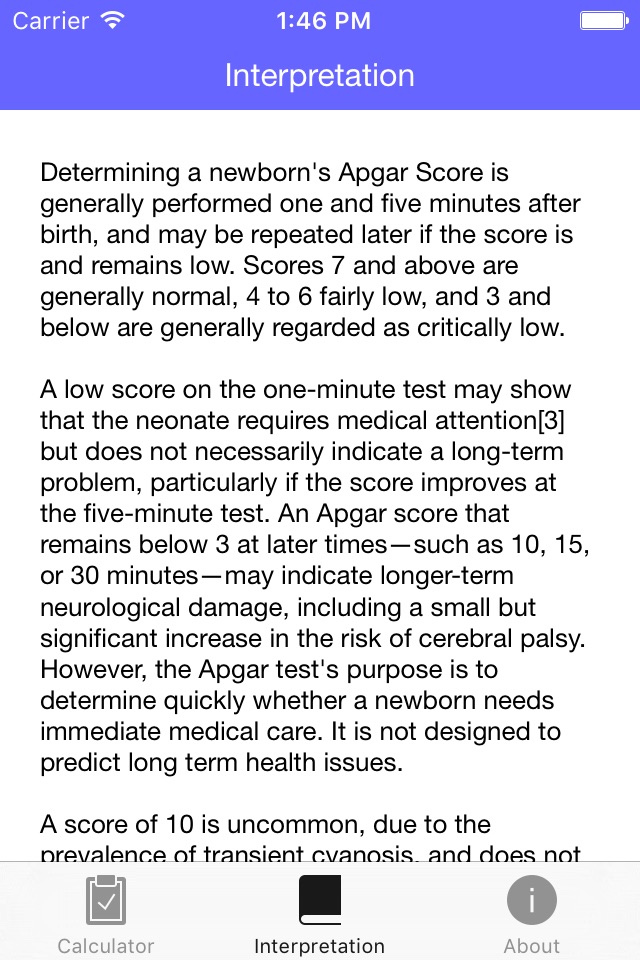 Apgar Score - Quickly test the health of a newborn baby screenshot 3