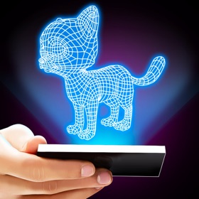 Snímky obrazovky (3) Hologram 3D Cat Prank