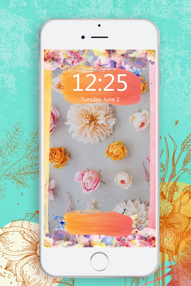 HD Floral Wallpaper - Cool Lockscreen Backgrounds and Blooming Flower Themes for iPhone screenshot 4