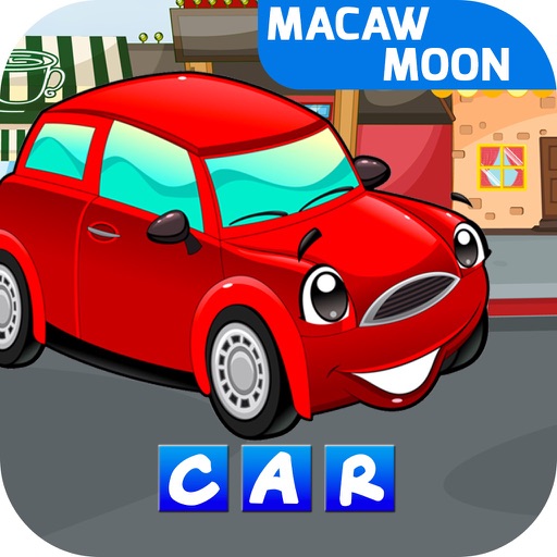 First Word Motors: Alphabet letters abc - Macaw Moon iOS App