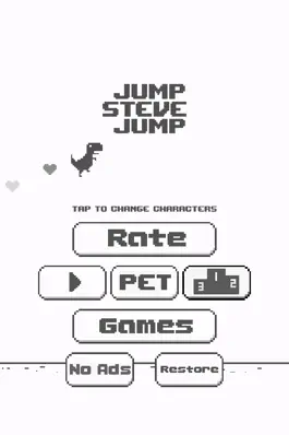 Game screenshot Jump Steve Jump - 8-bit Dinosaur Journey Widget Game apk