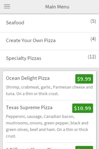 Texas Pizza Ordering screenshot 3