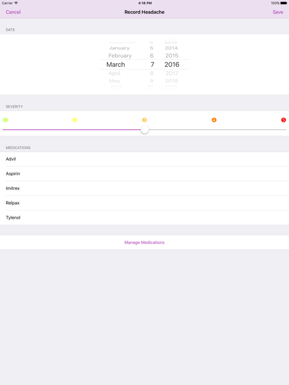 Screenshot #5 pour HeadacheTrackr