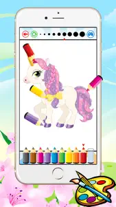 Pony Princess Coloring Book for Kids - Drawing free games screenshot #3 for iPhone