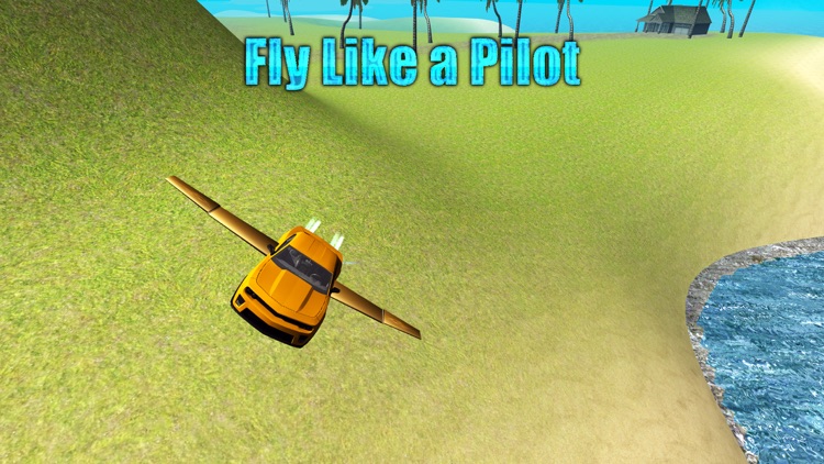 Flying Car Driving Simulator Free: Extreme Muscle Car - Airplane Flight Pilot