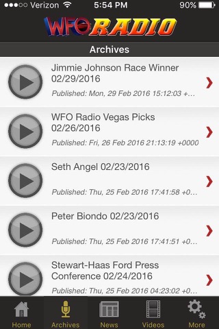 WFO Radio NHRA NASCAR Podcast screenshot 2