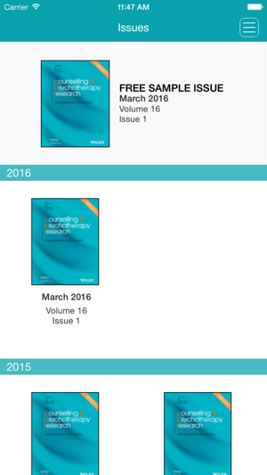 Counselling and Psychotherapy Research(圖1)-速報App
