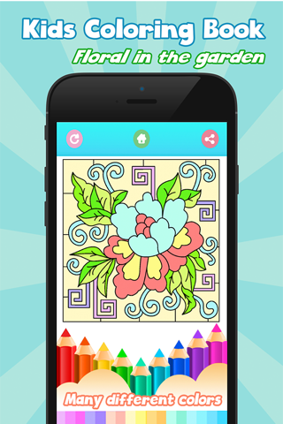 Kids coloring book : floral in the garden screenshot 2