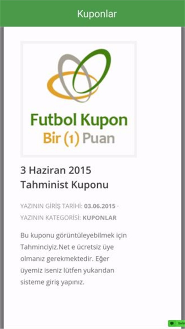 Screenshot #1 pour Tahminciyiz.Net