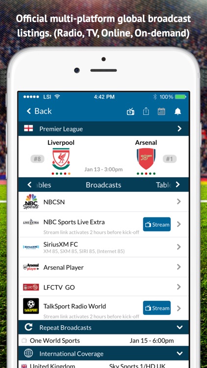 Live Soccer TV: Official TV Schedule & Live Scores