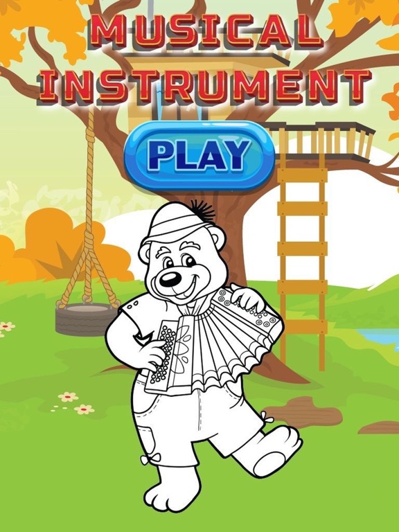 Musical Instrument Phonics Coloring Book: Learning English Vocabulary Free For Toddlers And Kids! iPad screenshot