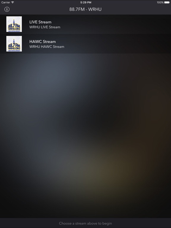 WRHU iPad screenshot 1 - Music app