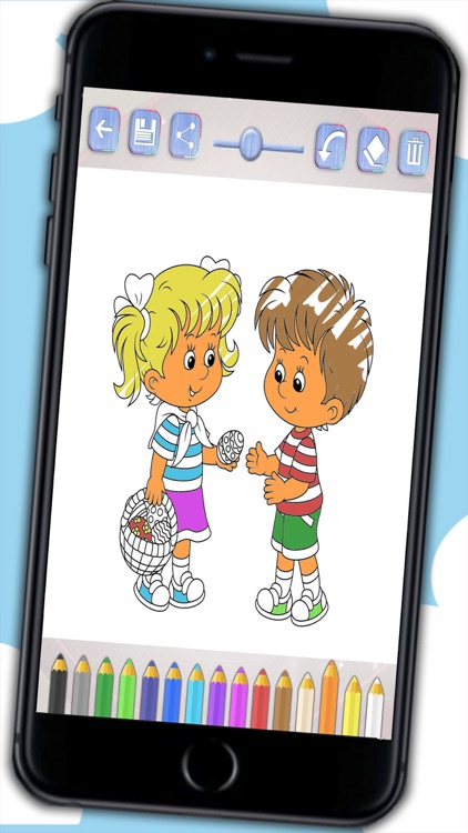 Color Easter eggs Paint bunnies coloring game for kids - Premium