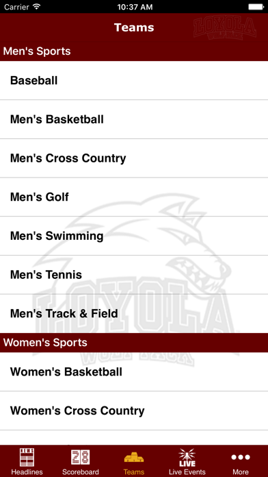 Screenshot #3 pour Loyola University Wolf Pack Athletics