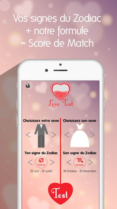 Screenshot #1 pour Astrologie du Zodiac - Test d'amour entre 2 Signes