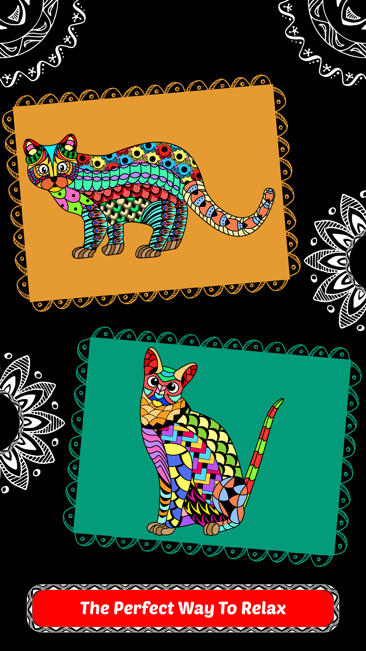 Creative Cats Art Class-Stress Relieving Coloring Books for Adults FREE